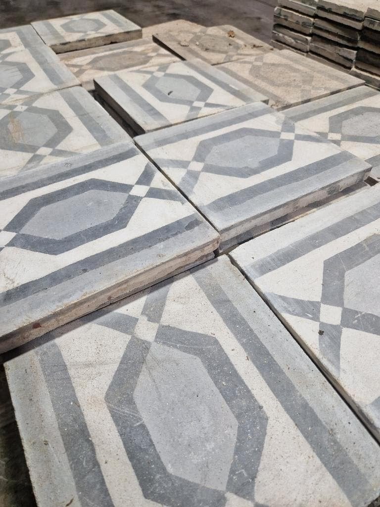 ANTIEKE TEGELS MOTIEFTEGELS OUDE WITTE PLAVUIZEN, Ophalen of Verzenden, Nieuw, Natuursteen, Terrastegels