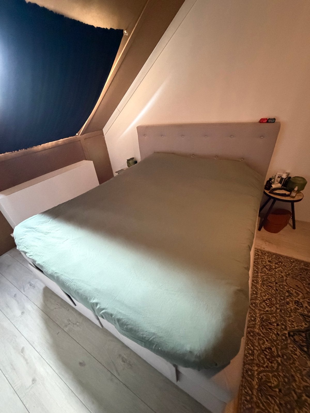 SWISS SENSE elektrisch verstelbare boxspring 210x180, Ophalen, Gebruikt, 210 cm, Tweepersoons