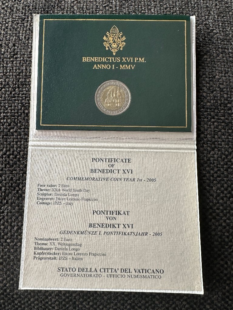 Vaticaan, 2 Euro 2005 in blister., Ophalen of Verzenden, Vaticaanstad, 2 euro