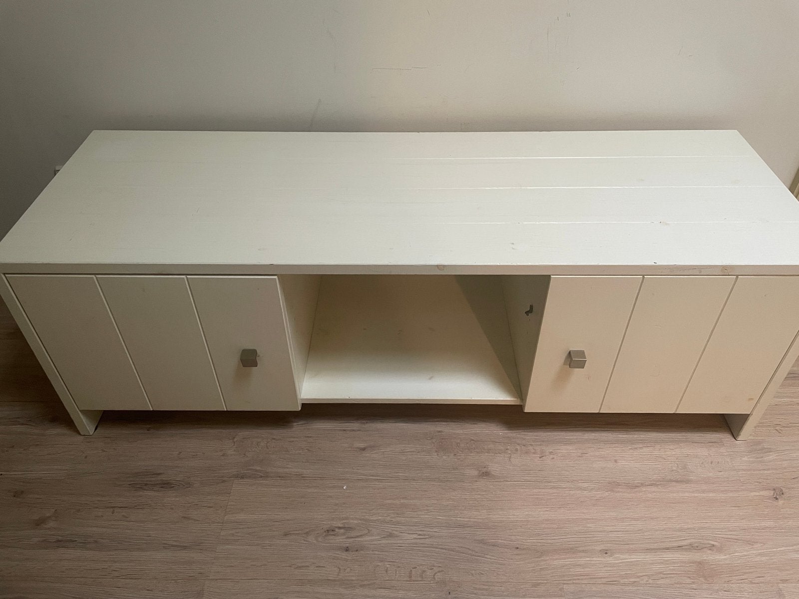 Tv meubel Jan des Bouvrie wit, Ophalen, Gebruikt, 100 tot 150 cm, Minder dan 100 cm