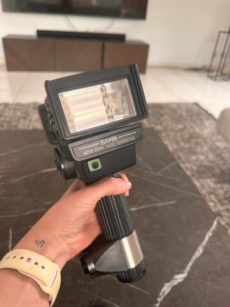 Vintage Sunpak Auto Zoom 3600 flitser, Audio, Tv en Foto, Fotografie | Flitsers, Gebruikt, Overige merken, Ophalen of Verzenden