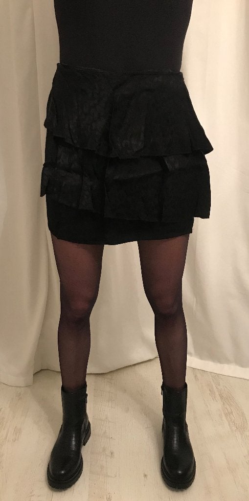 Costes rok met panterprint zwart mt M, Maat 38/40 (M), Zwart, Ophalen of Verzenden, Zo goed als nieuw