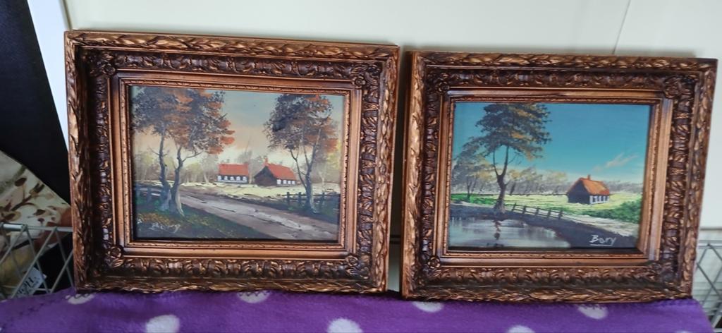 2  .6 schilderijen., Antiek en Kunst, Kunst | Schilderijen | Klassiek, Ophalen of Verzenden