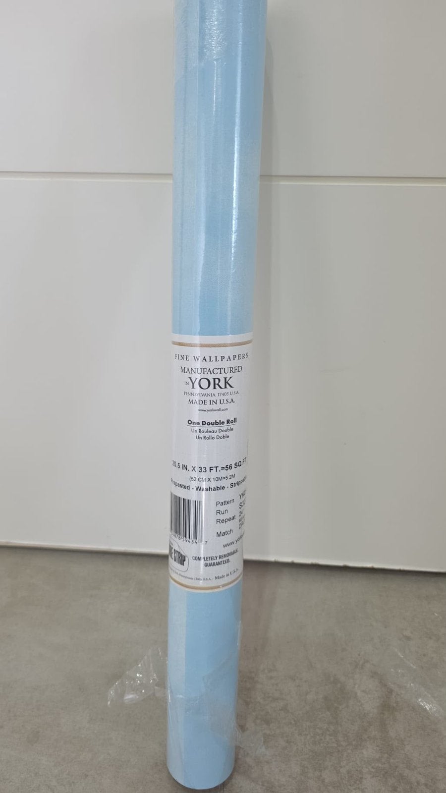 York Wallcoverings Fine Wallpaper - Effen Lichtblauw, Verzenden, 5 tot 10 m², Overige merken