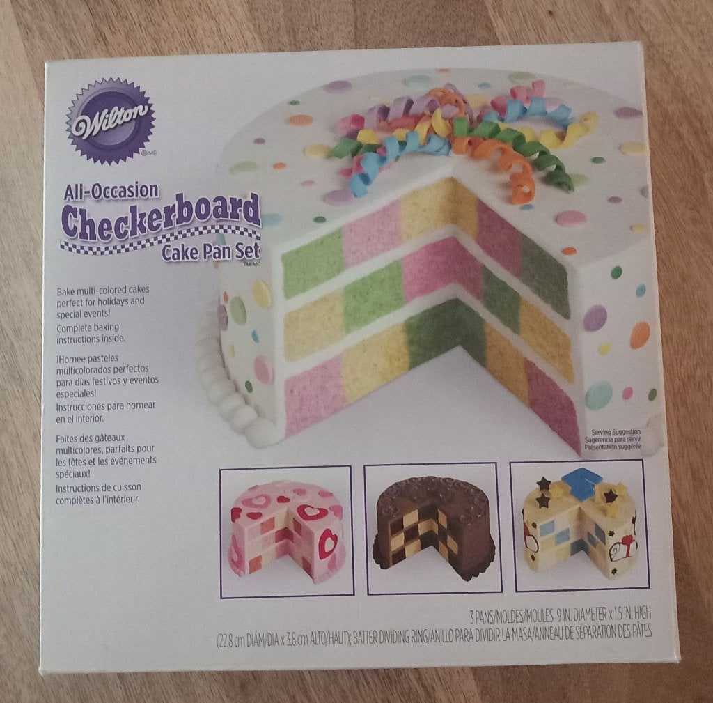 Dambord cake pan set, Ophalen of Verzenden, Zo goed als nieuw, Taarten of Cupcakes, Bakvorm