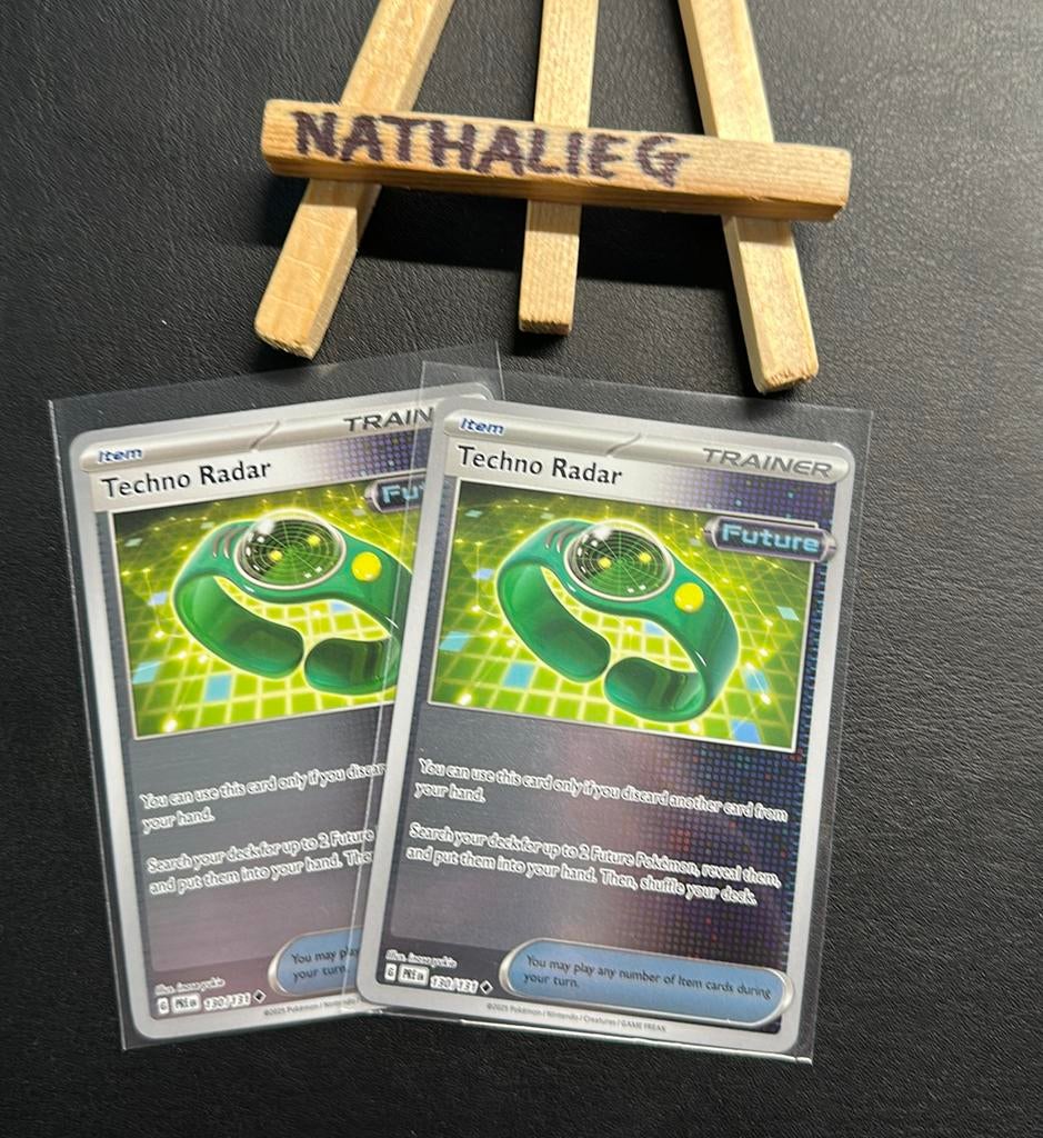 Techno Radar reverse 130/131 Pokemon Prismatic Evolutions, Ophalen of Verzenden, Nieuw, Losse kaart