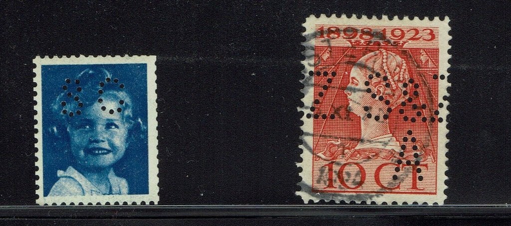 Nederland perforaties, Verzenden, T/m 1940, Gestempeld