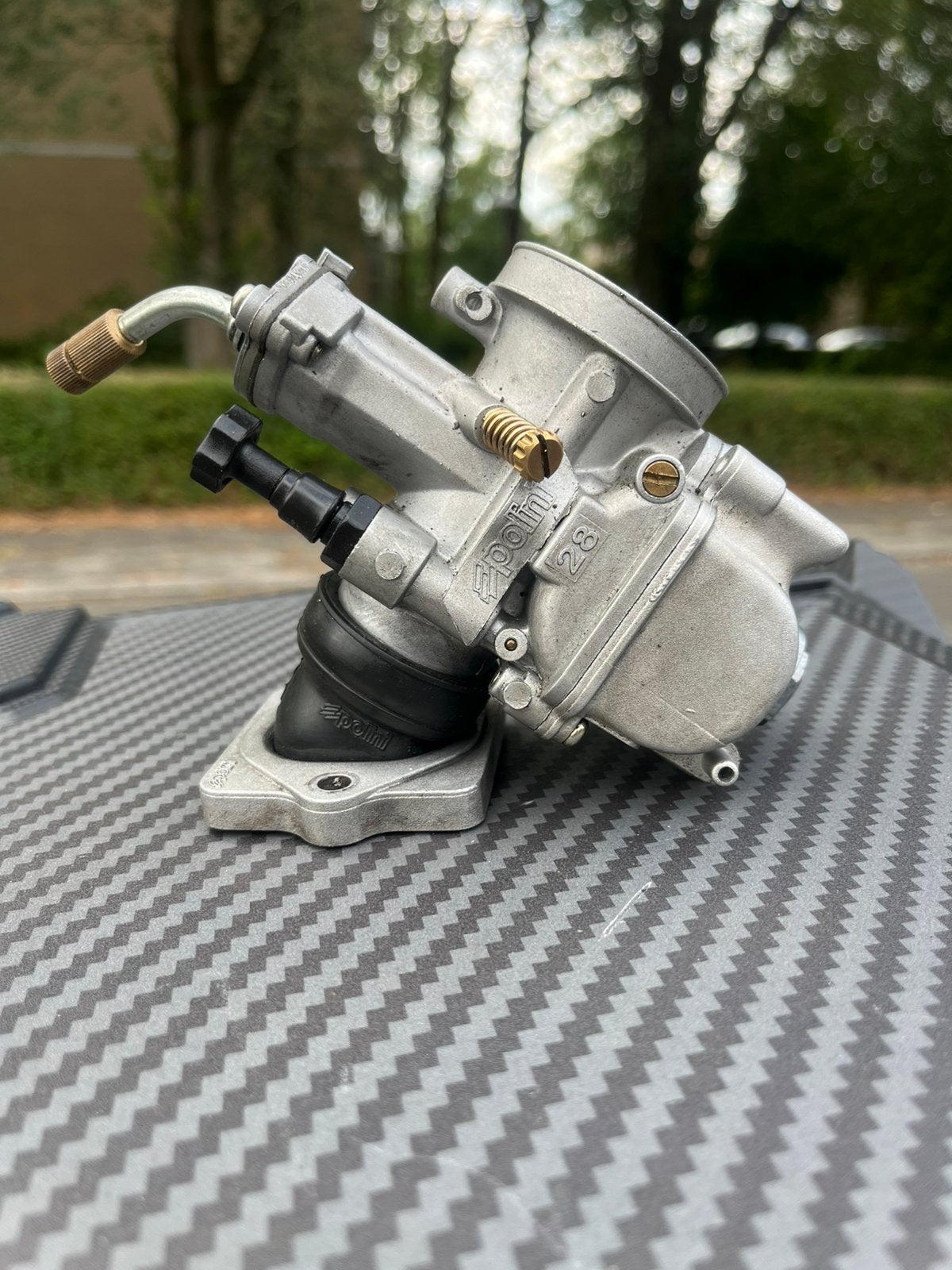 Polini 28m carb en polini spruitstuk, Ophalen, Zo goed als nieuw, Carburateur