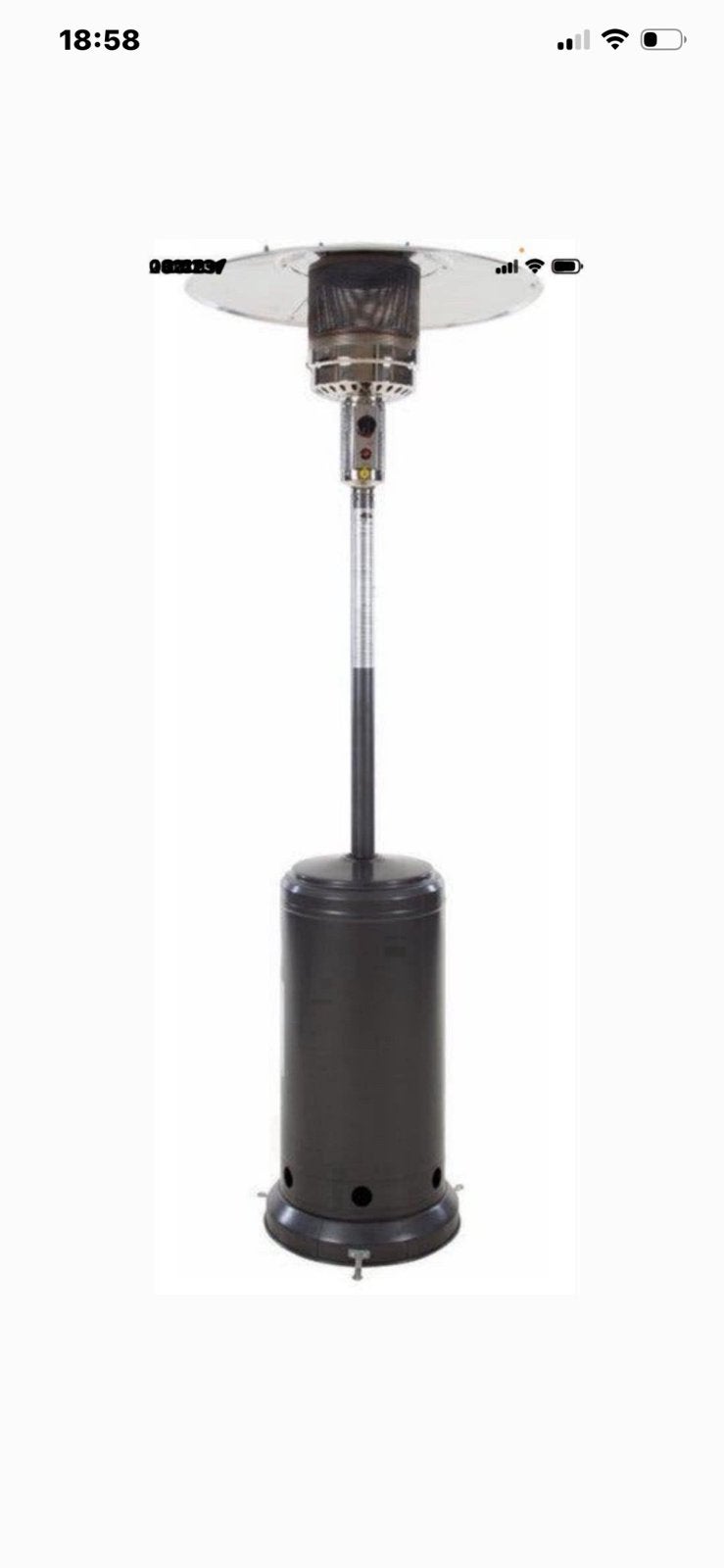 Sunred - Terrasverwarmer - Sargas - DonkerGrijs - 14000 Watt, Ophalen, Nieuw, Gas, Vloer