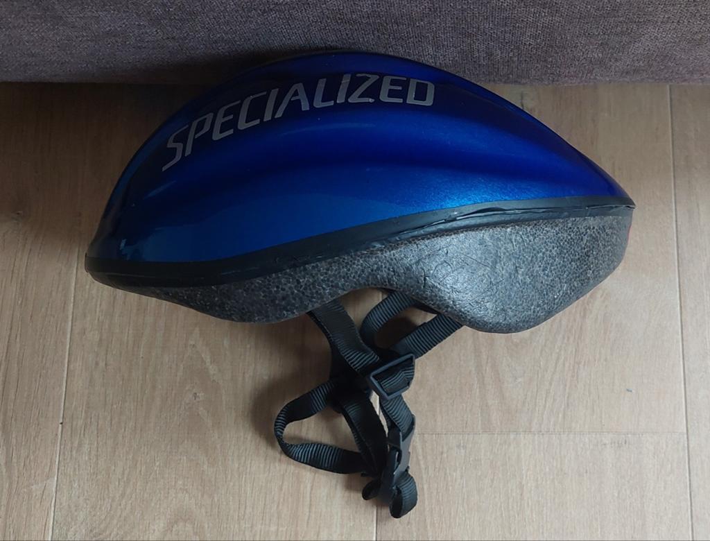 Specialized Fietshelm Blauw - Maat S/M met beschermers., Gebruikt, M, Heer of Dame, Ophalen