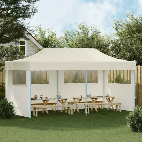 Partytent pop-up inklapbaar 3x6 m crème nieuw in doos, ., Nieuw, ., .
