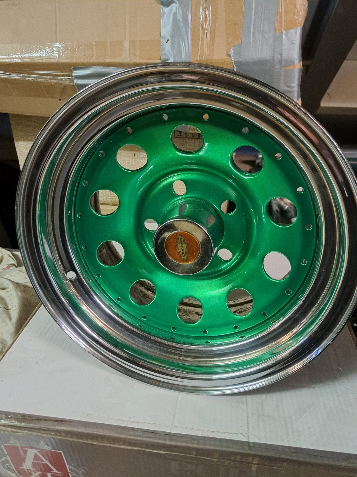 setje origineel chevrolet camaro wielen 14 inch 5x120.65, Ophalen