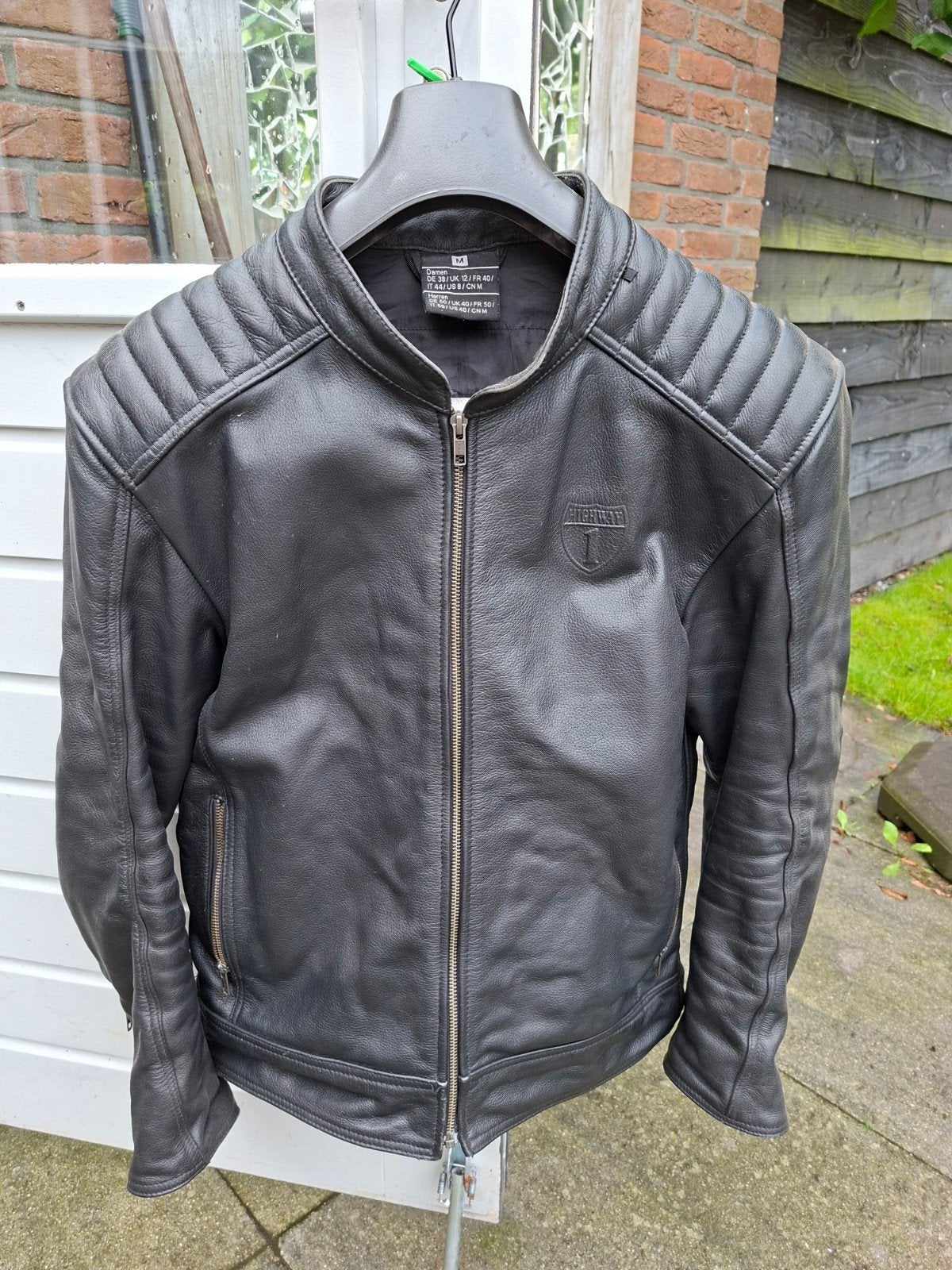 Leren motorjas maat M, Ophalen of Verzenden, Zo goed als nieuw, Zwart
