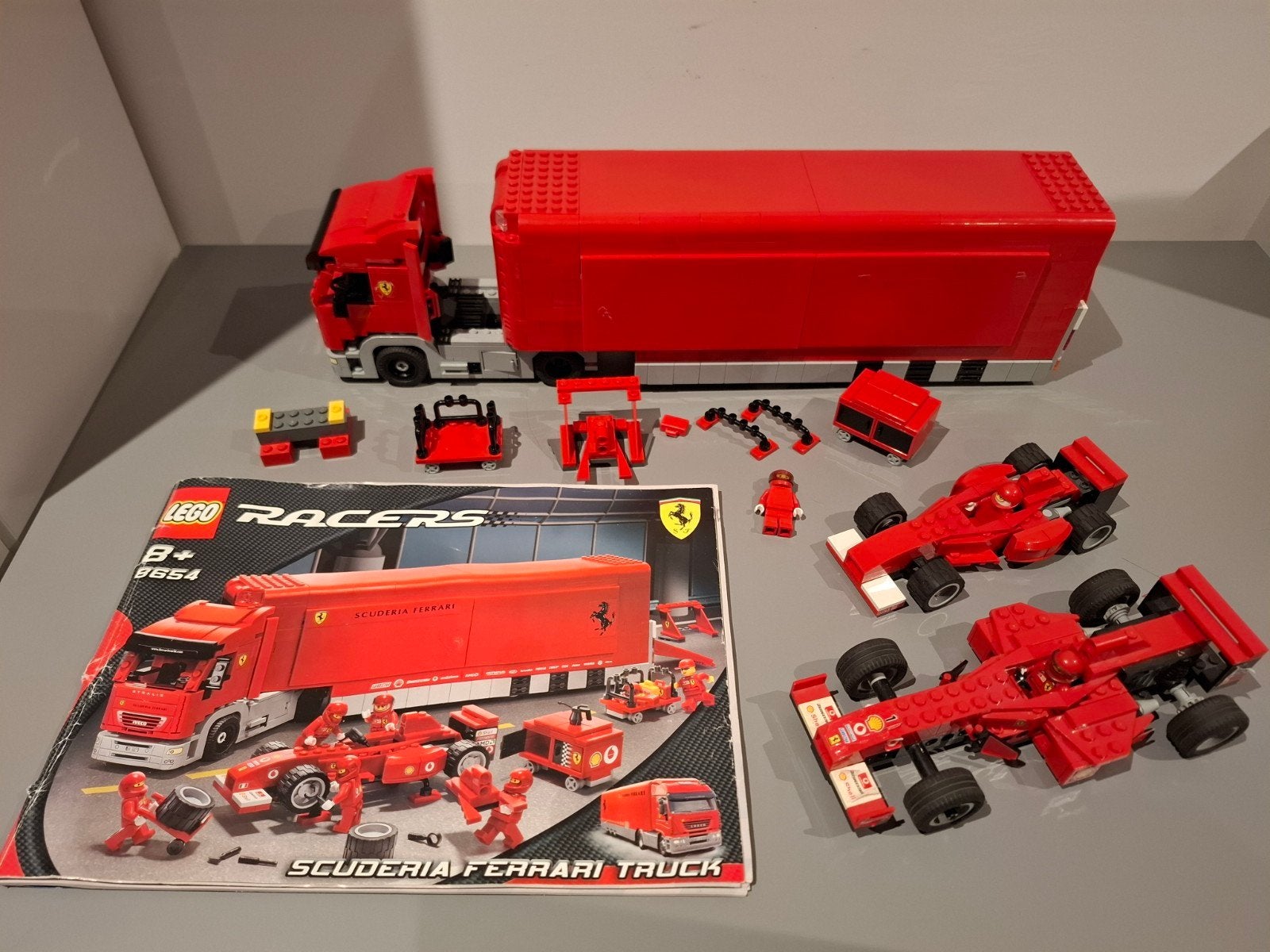Lego racers Ferrari truck F1 8654, Ophalen of Verzenden, Gebruikt, Lego