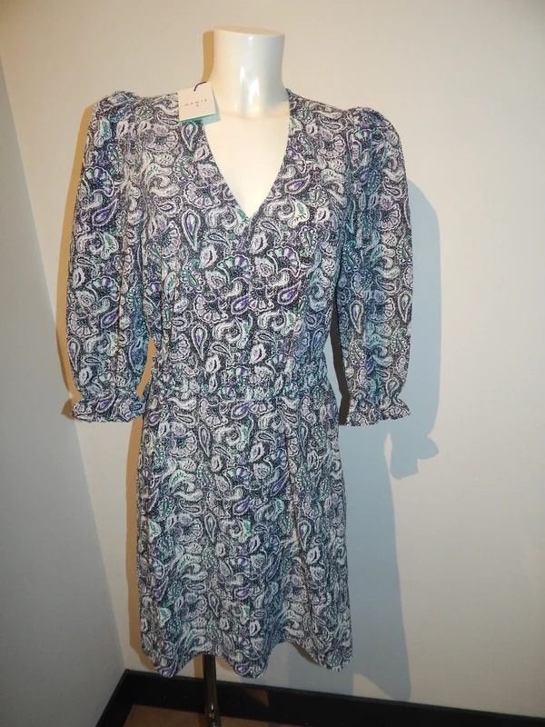 Dante 6 Nieuwe jurk pof mouw paisley print kleuren 3/40
