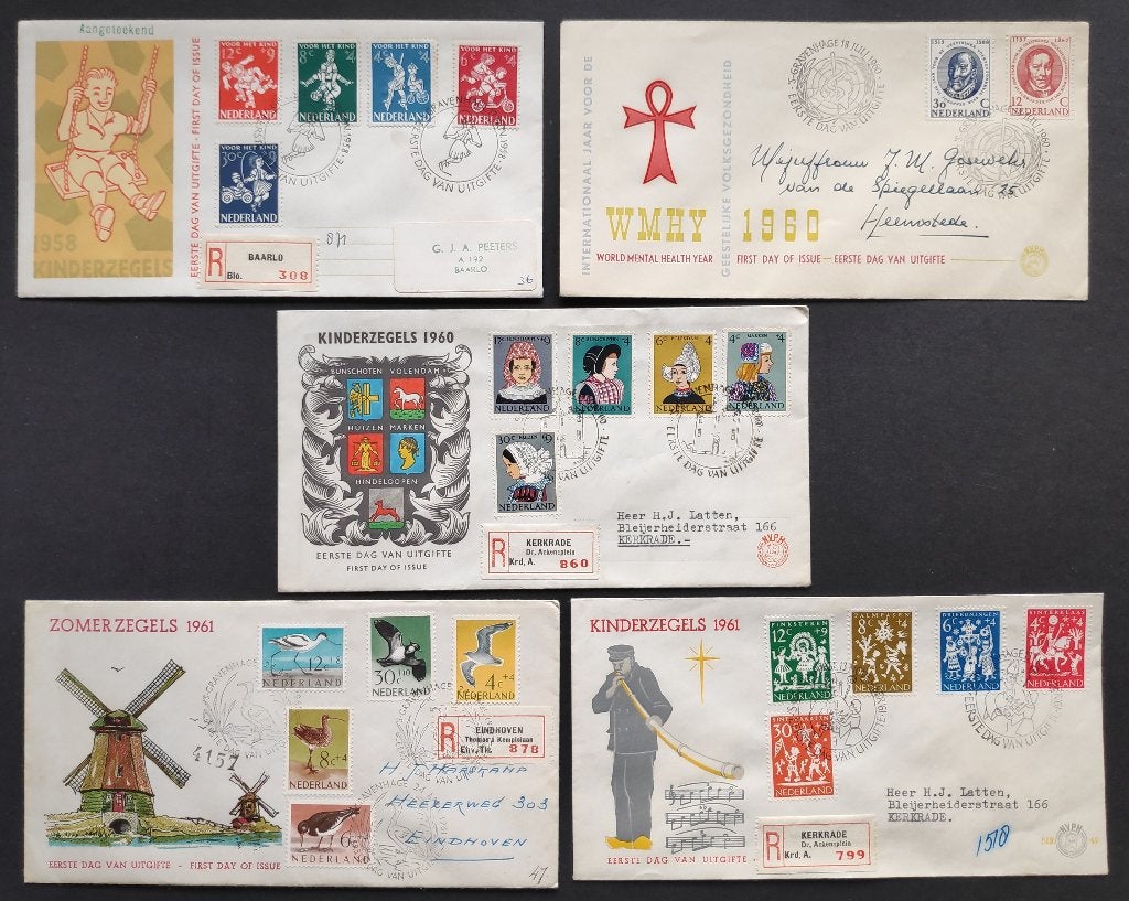 Selectie FDC's : E36 E44 E46 E47 E49 (lees!), Verzenden, Beschreven, Nederland