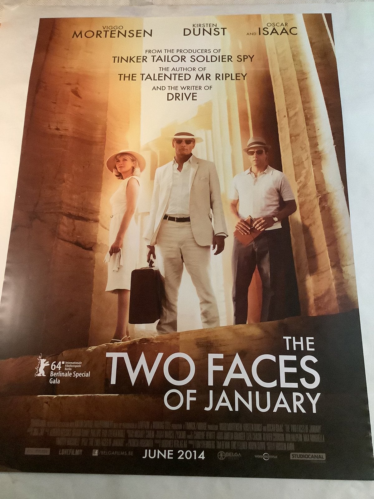 TWO FACES OF JANUARY   FILMPOSTER   70-100 cm, Verzenden, Zo goed als nieuw, Deurposter of groter, Film en Tv