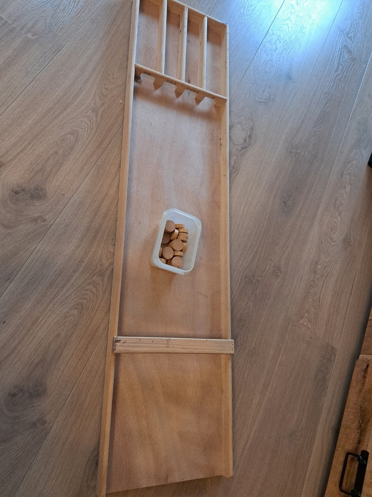Mini sjoelbak met sjoelschijven, Een of twee spelers, Ophalen, Gebruikt