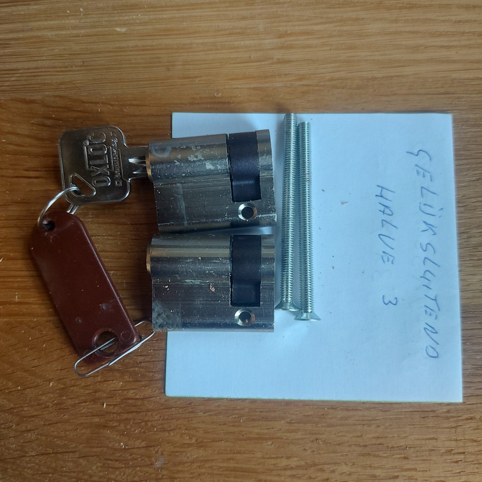 cilinders halve  3cm, Ophalen, Gebruikt, Koper of Messing, Slot