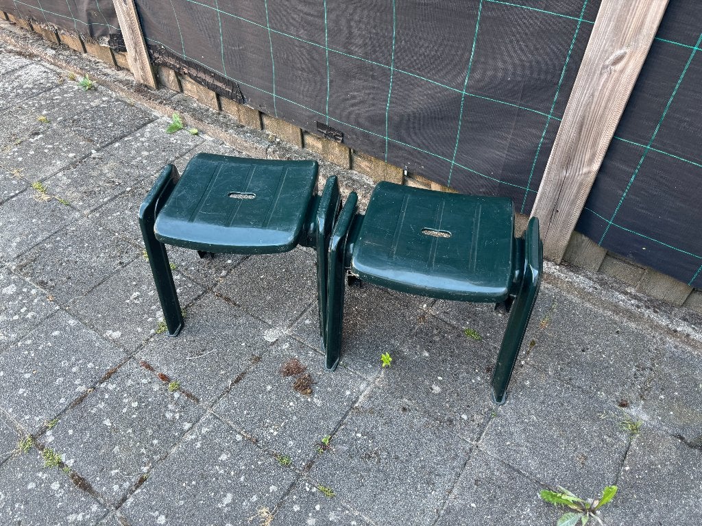 2 tuin krukjes, Ophalen, Gebruikt, Kunststof