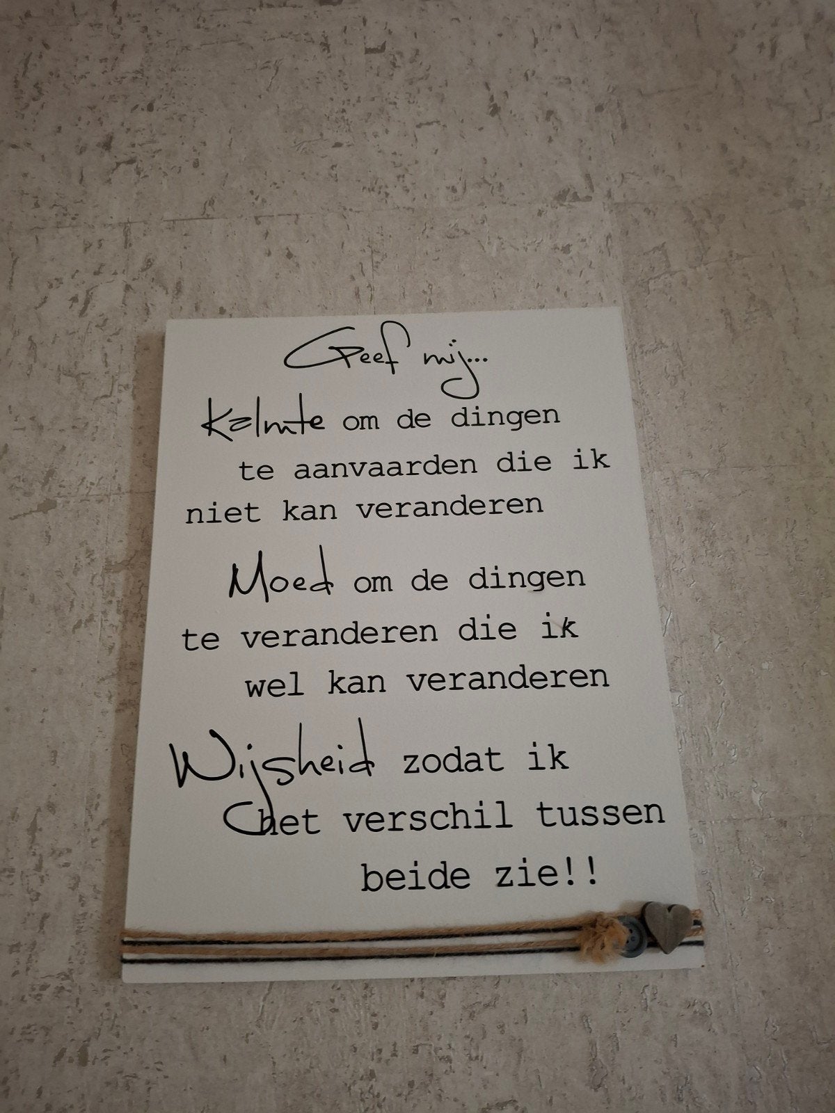 Text bord, Ophalen of Verzenden