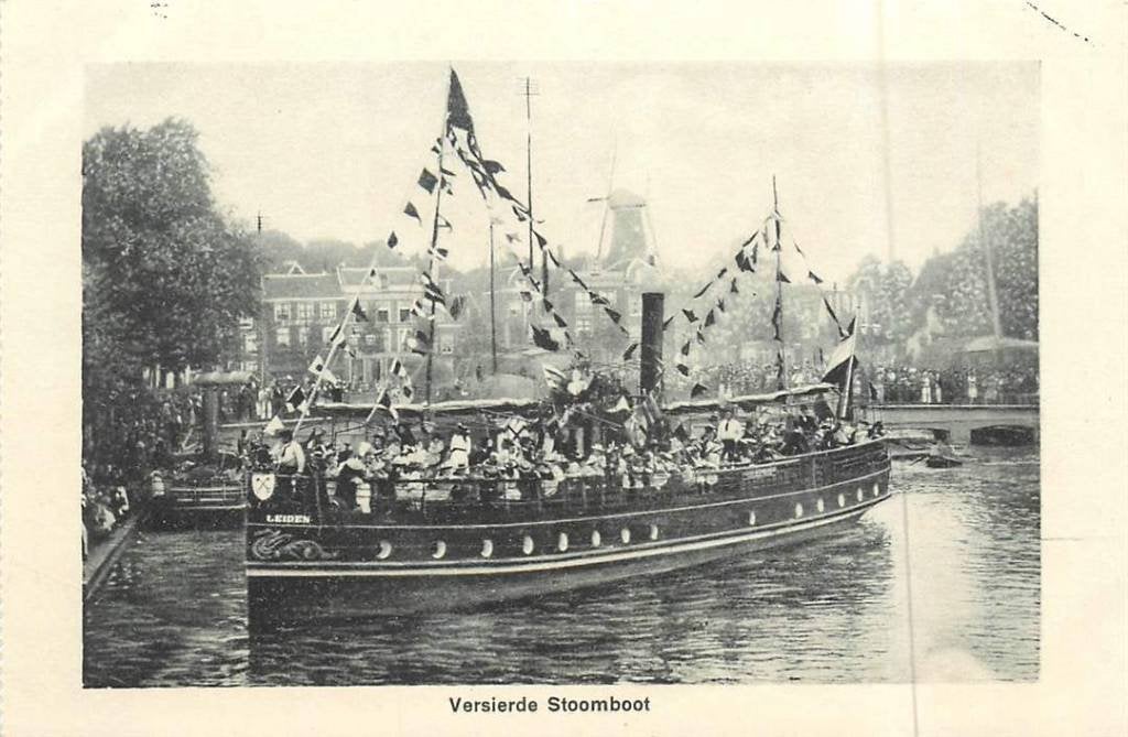 381-039-005 Versierde Stoomboot, Verzenden, Voor 1920