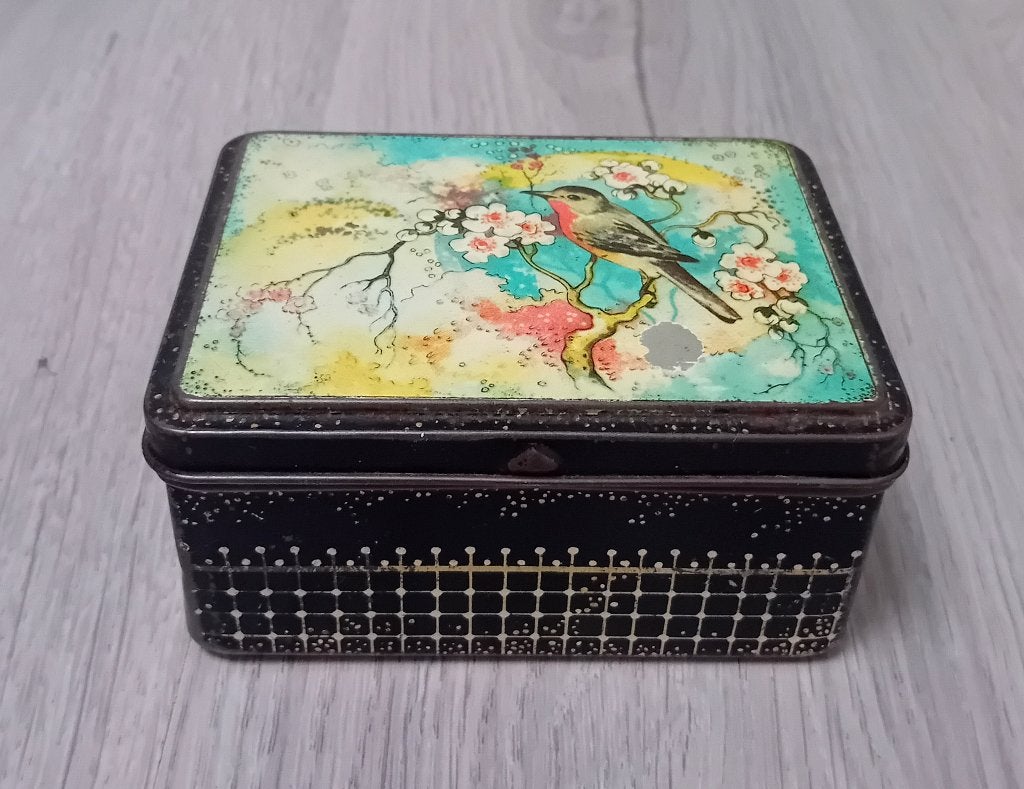 vintage blikje met vogel, Verzenden, Gebruikt, Overige