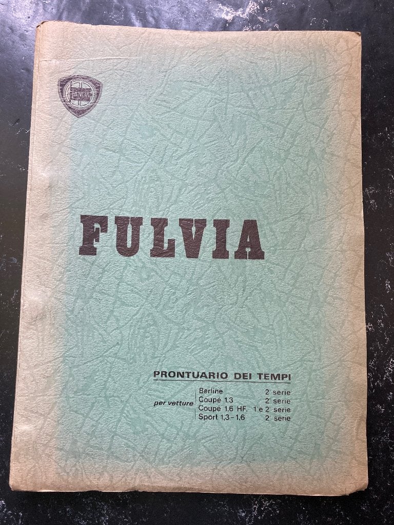 Lancia Fulvia Berlina Coupe HF Sport 1,3 1,6 garage handboek, Ophalen