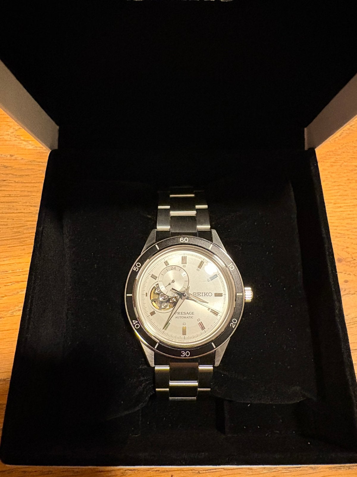 SEIKO PRESAGE SSA423J1 - STYLE60'S OPEN HEART, Ophalen, Staal, Polshorloge, Nieuw