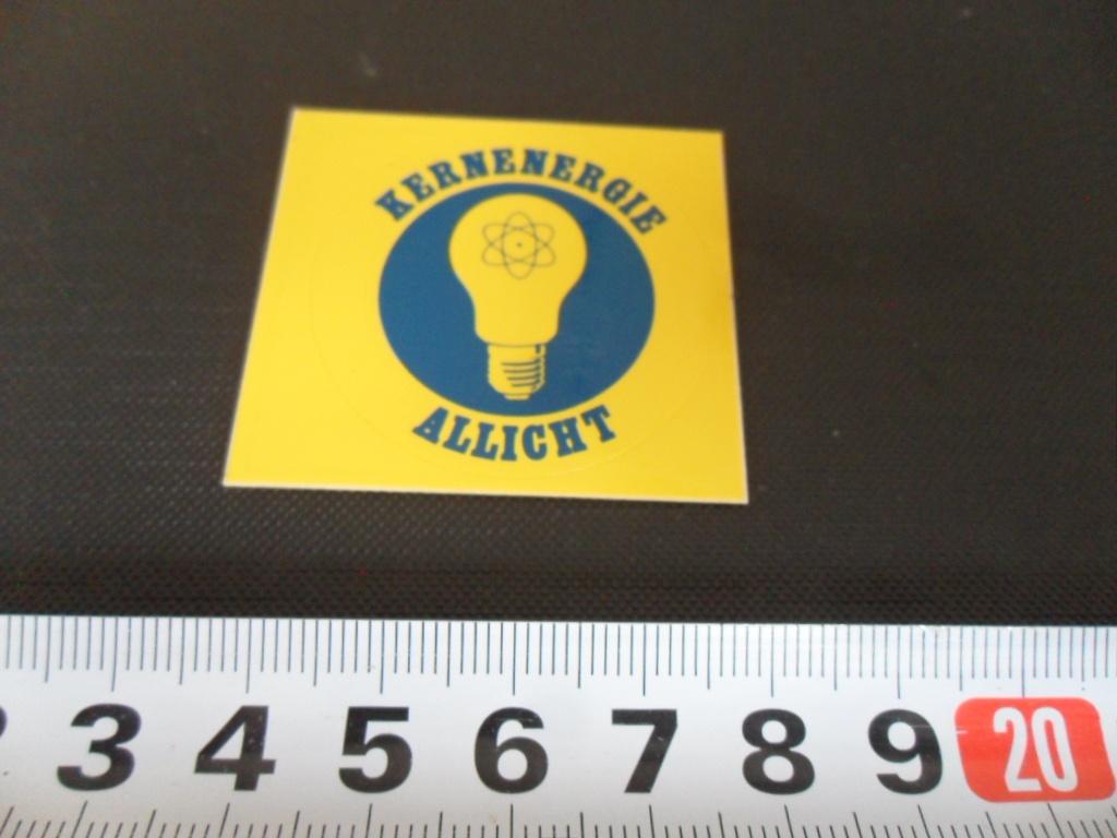 sticker kernenergie allicht - gloeilamp, Verzamelen, Ophalen, Zo goed als nieuw