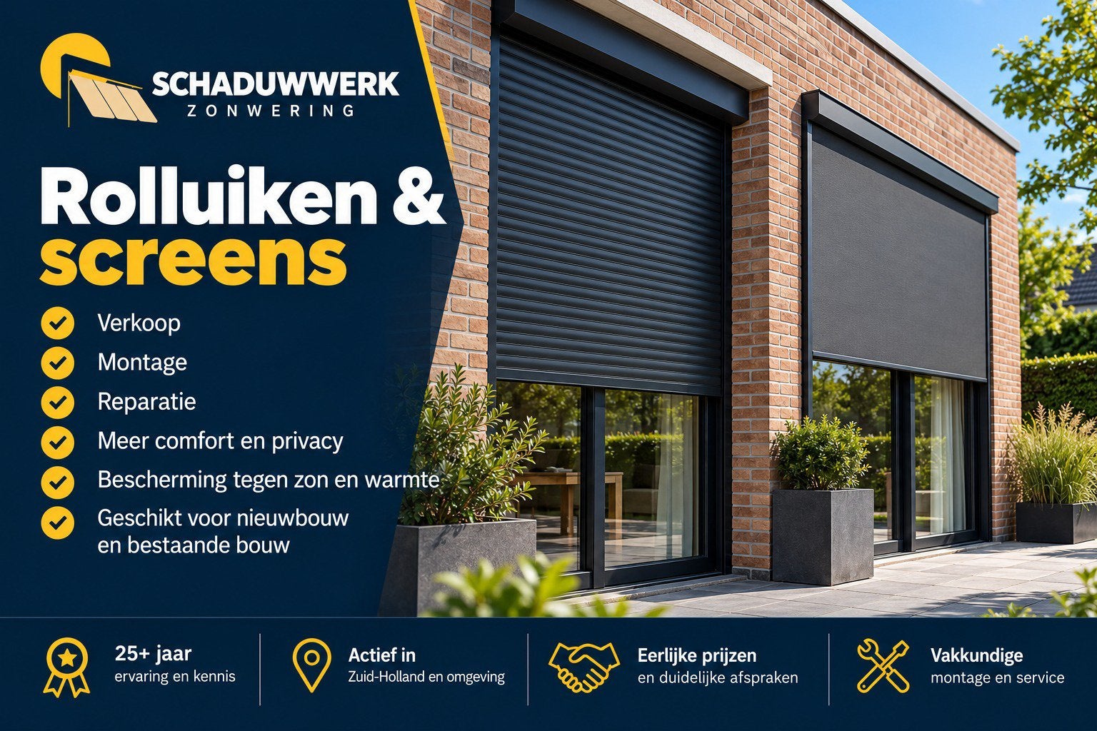 Rolluiken & Screens | Verkoop Montage Reparatie, Doe-het-zelf en Verbouw, Ophalen, Zo goed als nieuw, 200 cm of meer, 200 cm of meer