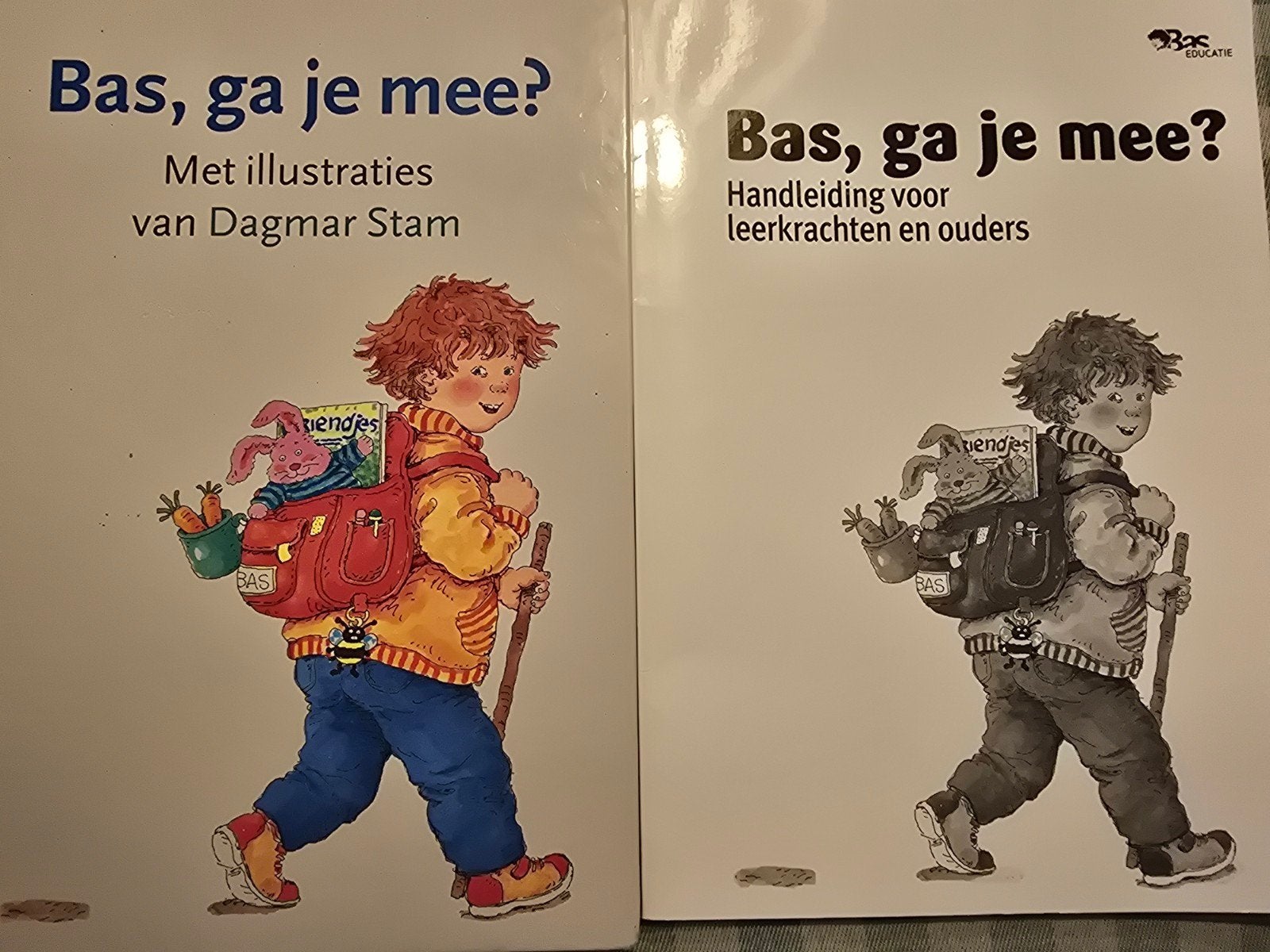 Bas, ga je mee? Kinderboek en handleiding, Ophalen of Verzenden, Gelezen, Dagmar Stam