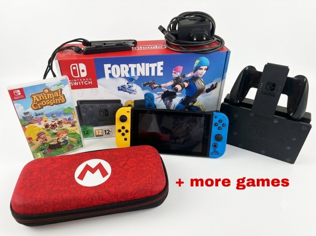 Nintendo Switch (FORTNITE EDITION) Complete Bundel, Spelcomputers en Games, Spelcomputers | Nintendo Switch, Ophalen, Met games