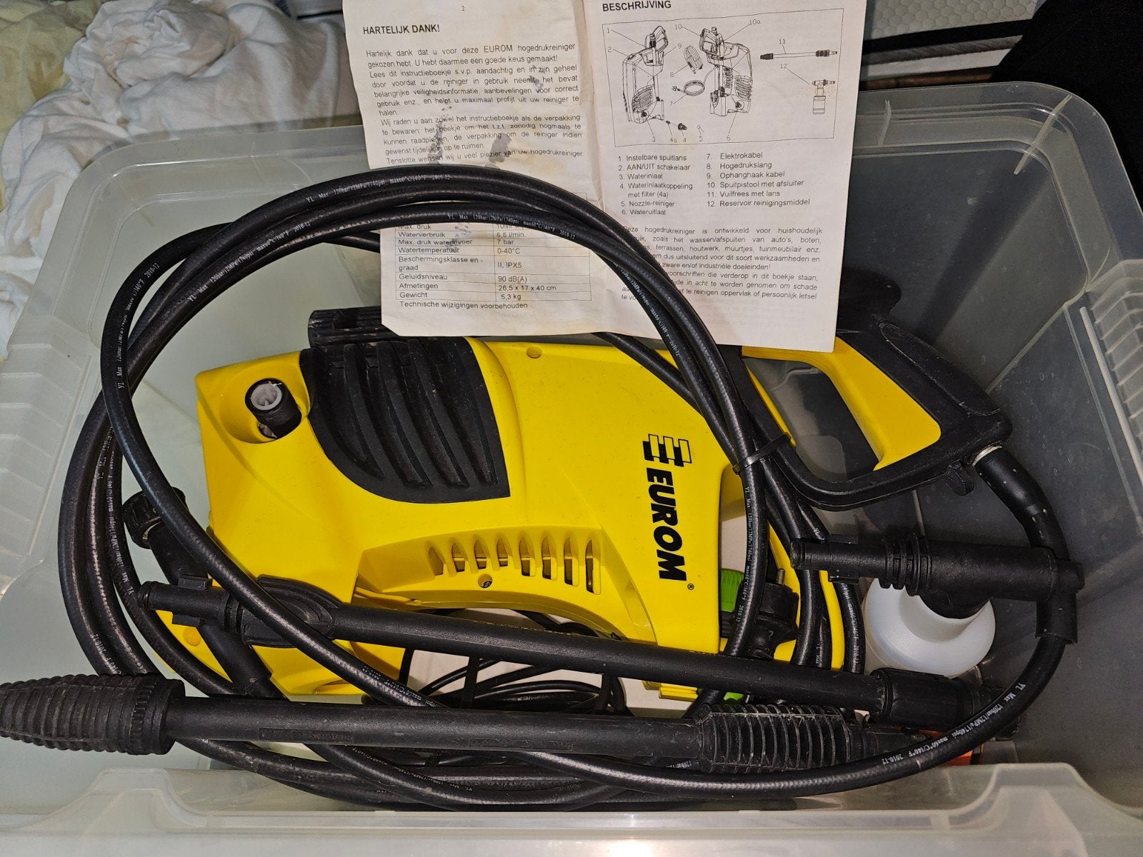EUROM H102 Hogedruk reiniger - Zo goed als nieuw, Ophalen of Verzenden, Zo goed als nieuw, Elektrisch, EUROM
