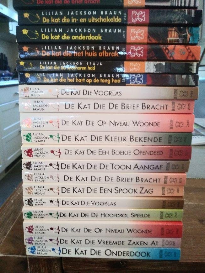 De kat die Boekjes van Lilian Jackson Braun, Boeken, Detectives, Ophalen of Verzenden, Zo goed als nieuw