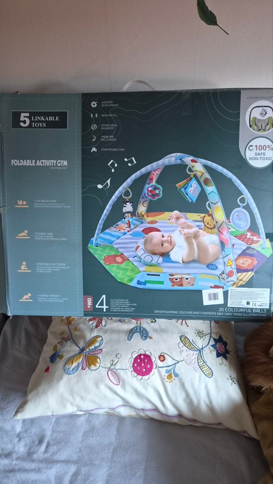 Opvouwbare Baby Activity Gym met Licht & Muziek, Ophalen, Gebruikt, Speelkleed, Met licht