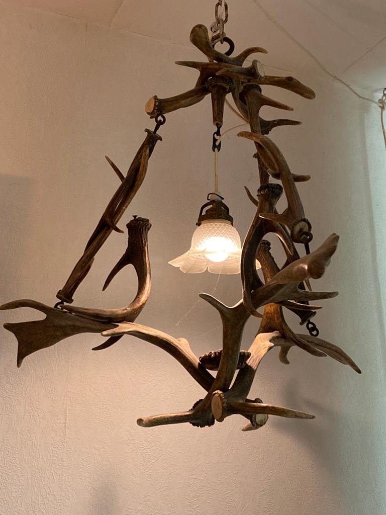 Hanglamp geweien, handgemaakt en uniek, met 1 lichtpunt, Ophalen, Gebruikt
