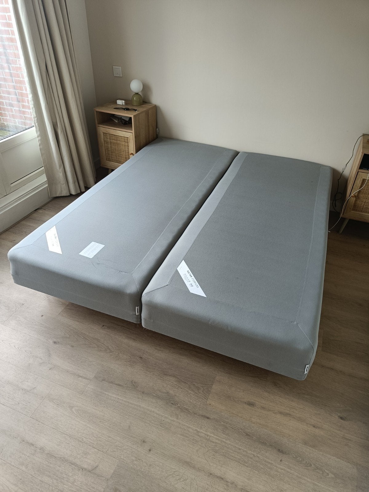 Ikea Sultan Storfors boxspring bed 160x200 (2x 80x200), Tweepersoons, Ophalen of Verzenden, Zo goed als nieuw, 200 cm