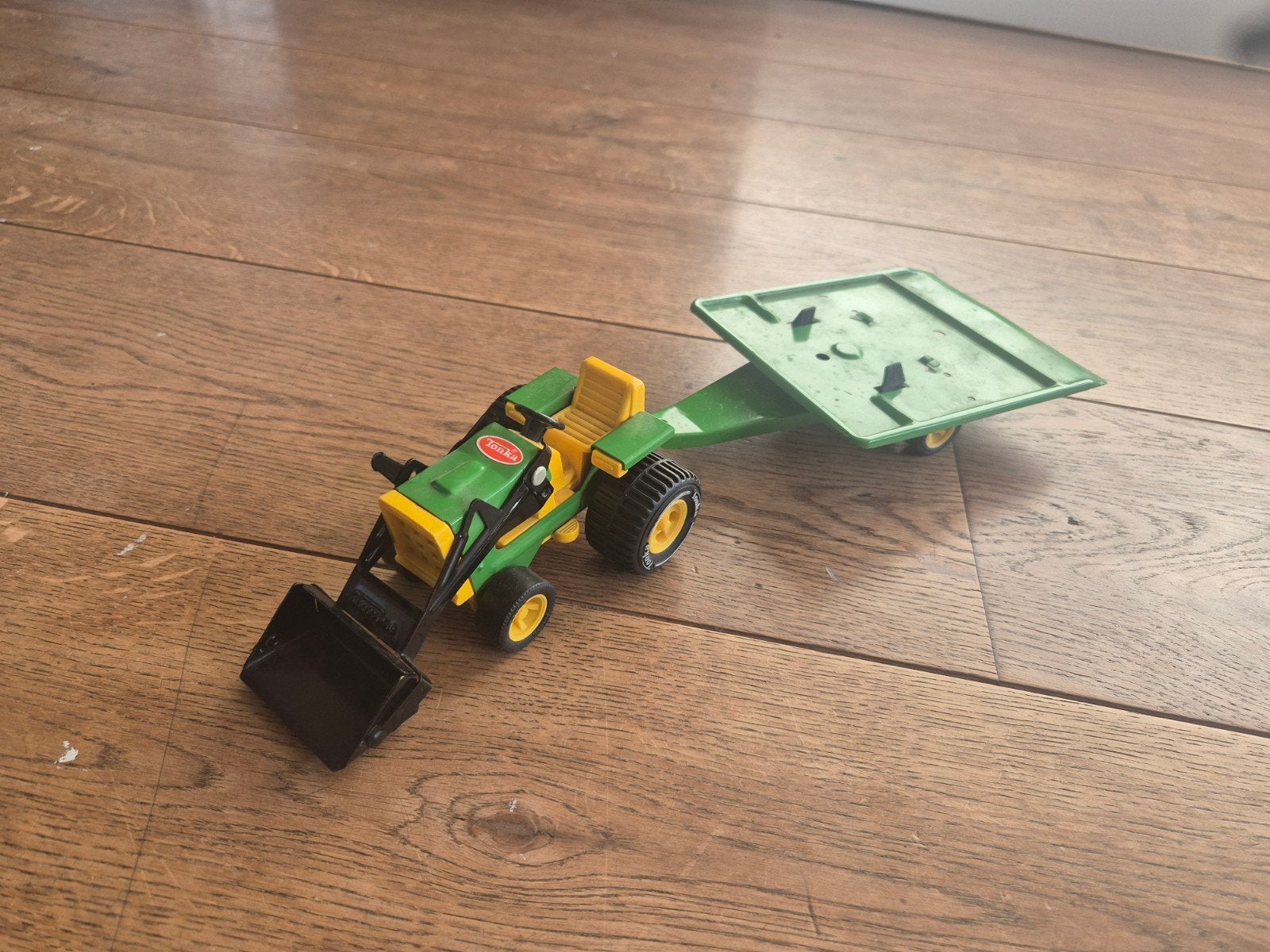 Vintage Tonka Tractor met aanhanger - Voor de verzamelaar, Ophalen, Gebruikt