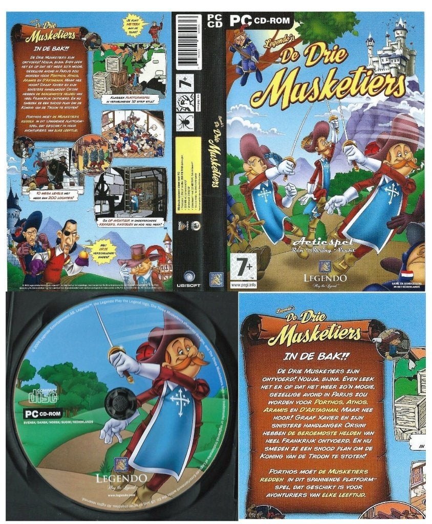 de drie musketiers videogame, Avontuur en Actie, 1 speler, Eén computer, Ophalen of Verzenden