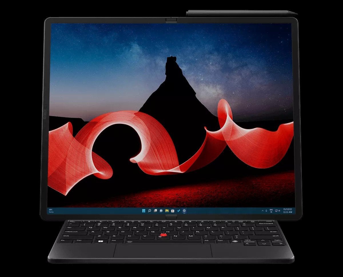 lenovo x1 fold 13.3 foldable laptop travel i5, Computers en Software, Lenovo x1 fold, 2 tot 3 Ghz, Qwerty, 13 inch