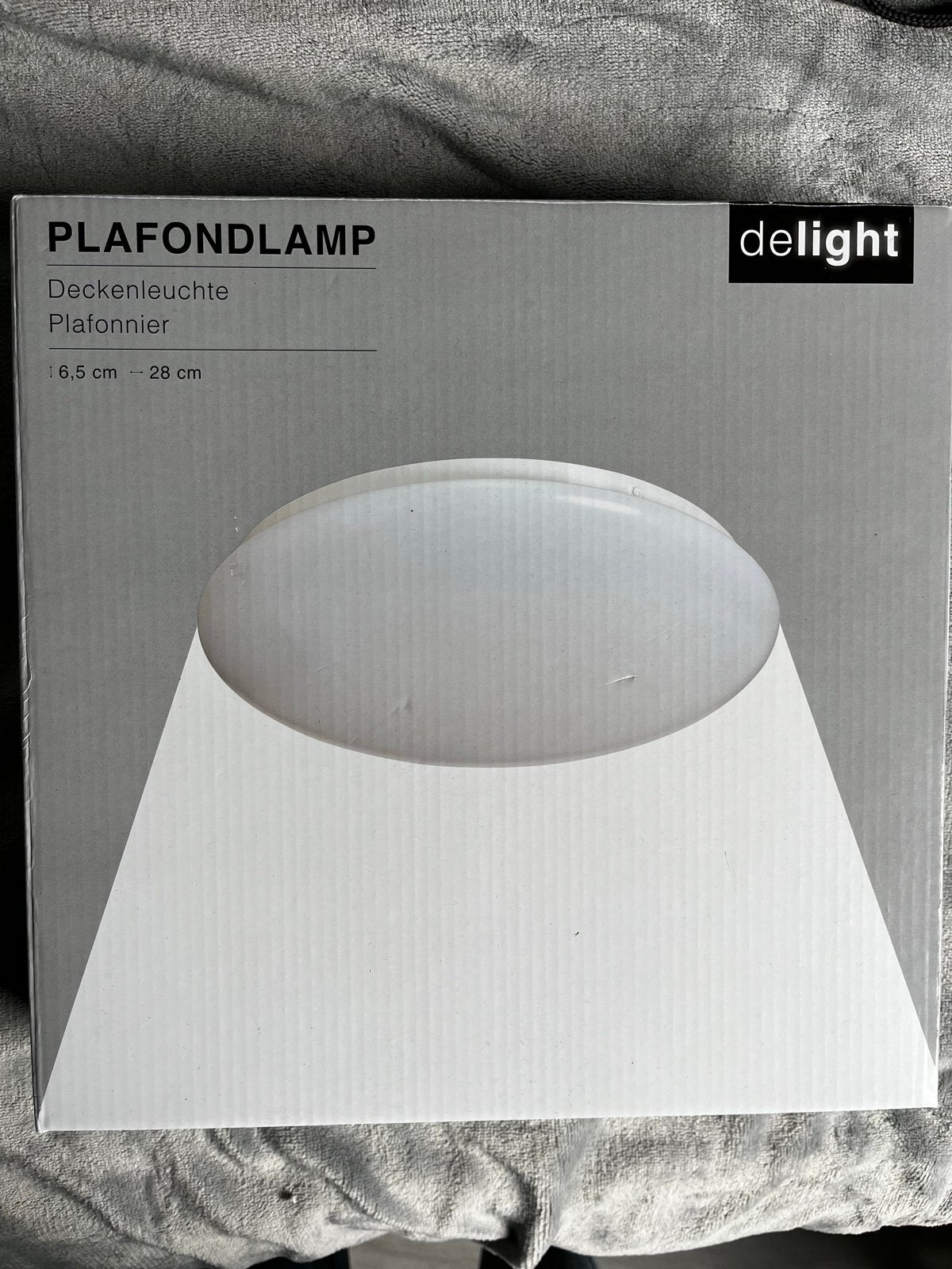 Nieuwe Plafondlamp Delight - Wit, 28 cm diameter, Nieuw, Ophalen of Verzenden, Wit, Plafondlamp