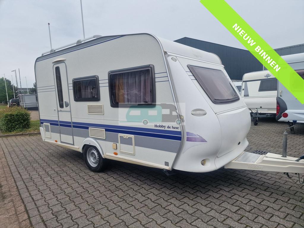 Hobby de luxe 400 Sf voortent (bj 2008), Caravans en Kamperen, Caravans, Hobby, Bedrijf, Schokbreker, 8 meter en meer