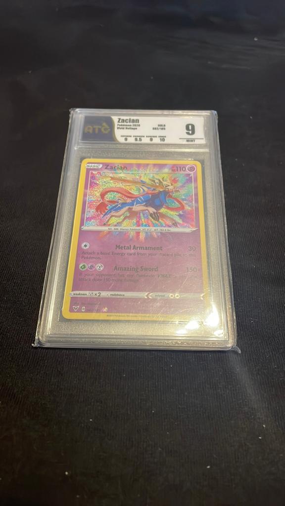 Zacian holo ATC 9, Ophalen of Verzenden, Zo goed als nieuw, Losse kaart, Foil