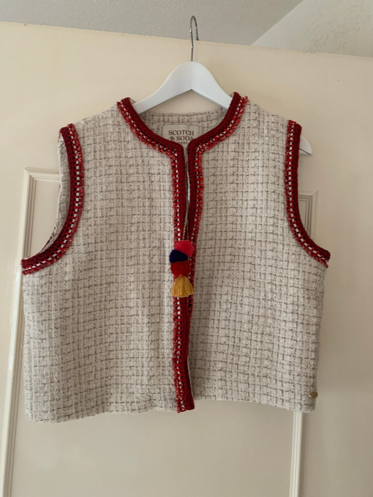 Nieuw Scotch & Soda vestje met kwastjes, maat XL, Ophalen of Verzenden, Nieuw, Maat 42/44 (L), Beige