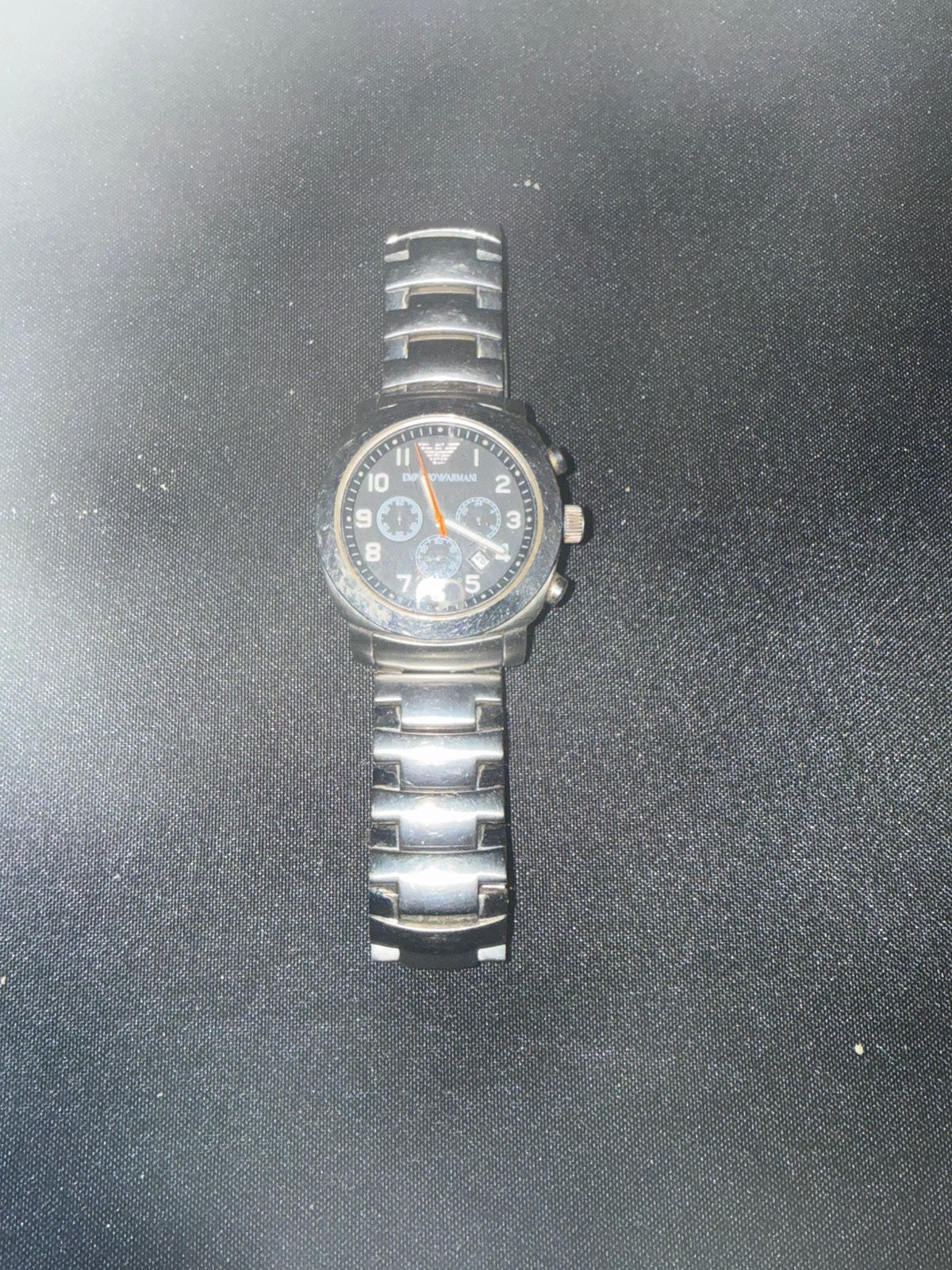Horloge armani, Ophalen of Verzenden, Zo goed als nieuw, Staal, Overige merken
