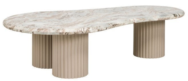 Richmond Interiors Coronel salontafel — marmer beige —, Ophalen