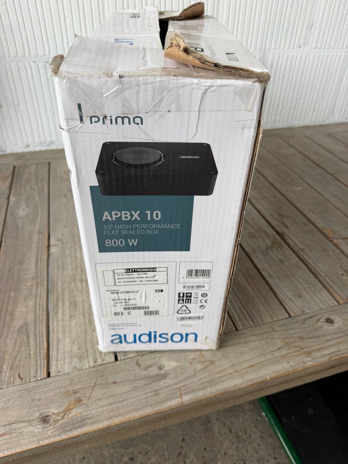 Audison APBX 10 DS Ultra-low profile subwoofer kist, Auto diversen, Ophalen of Verzenden, Zo goed als nieuw