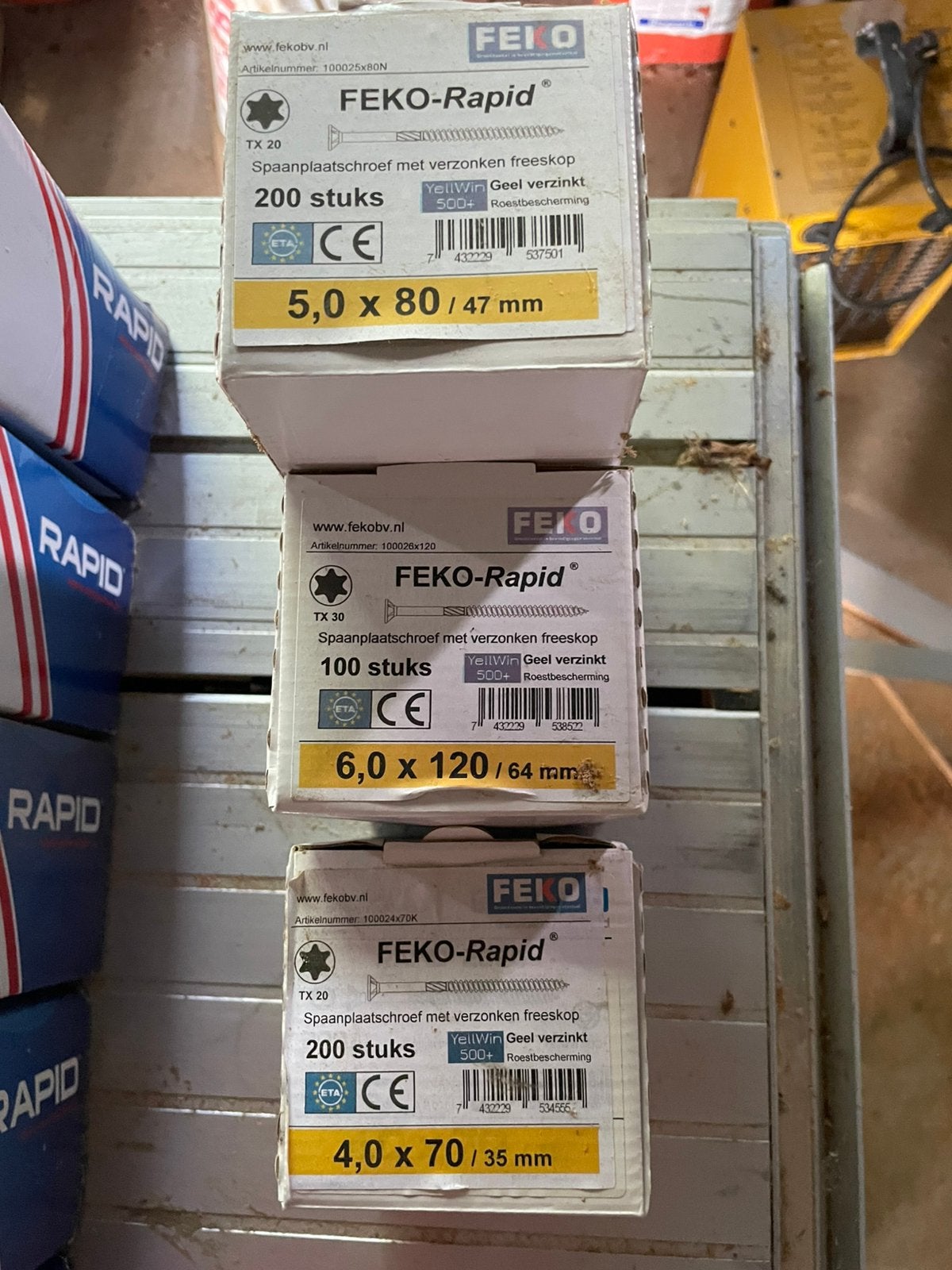 Schroeven, Ophalen, Nieuw, 50 tot 100 mm, Schroeven