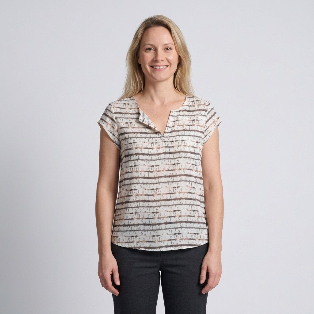 REPEAT Blouse met korte mouwen - Maat S, Zo goed als nieuw, Korte mouw, Maat 36 (S), Meerkleurig